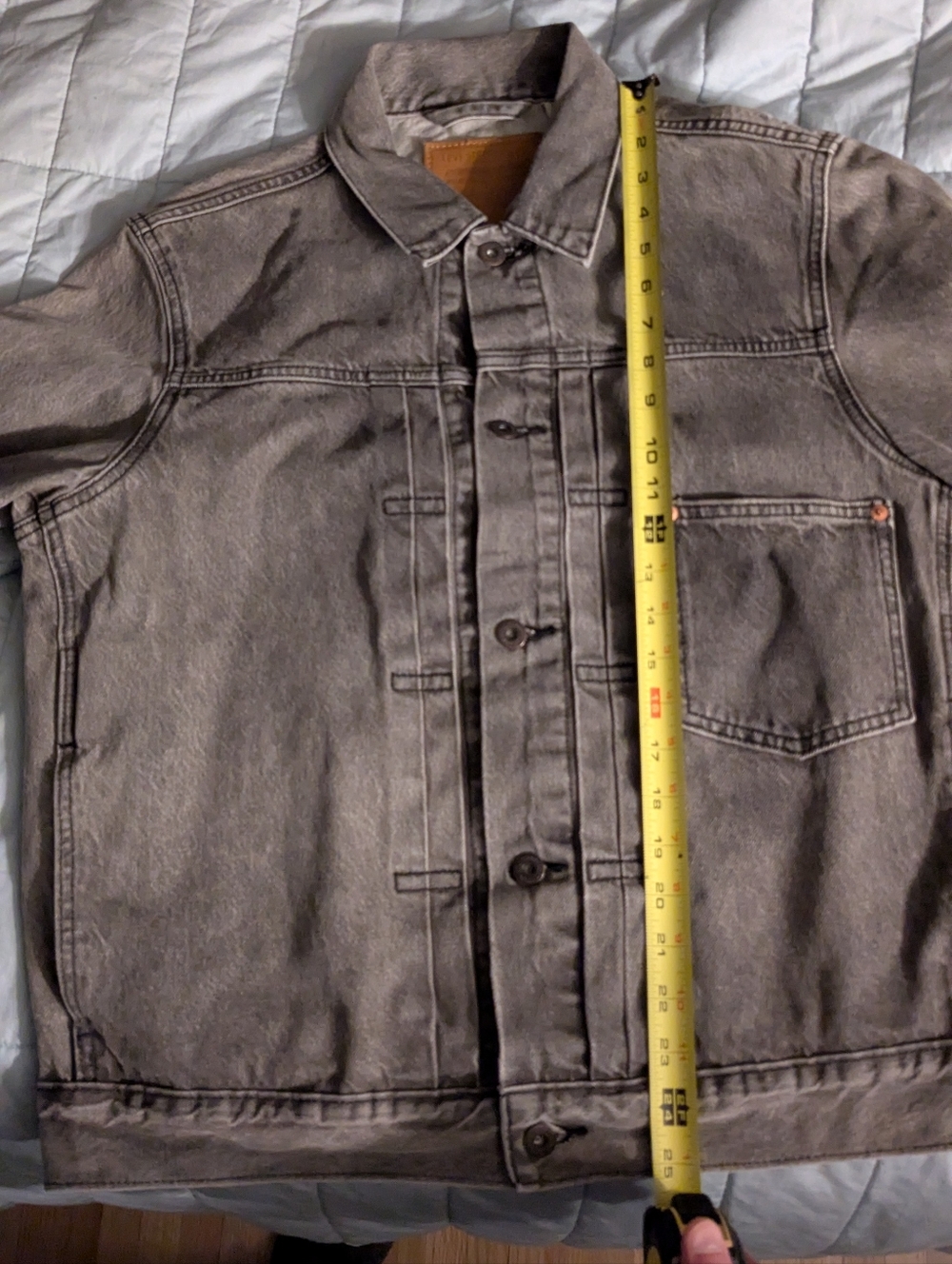 Levi's Premium Trucker Denim Men's Jacket In Medium Washed Gray. Rare!! - Picture 10 of 10